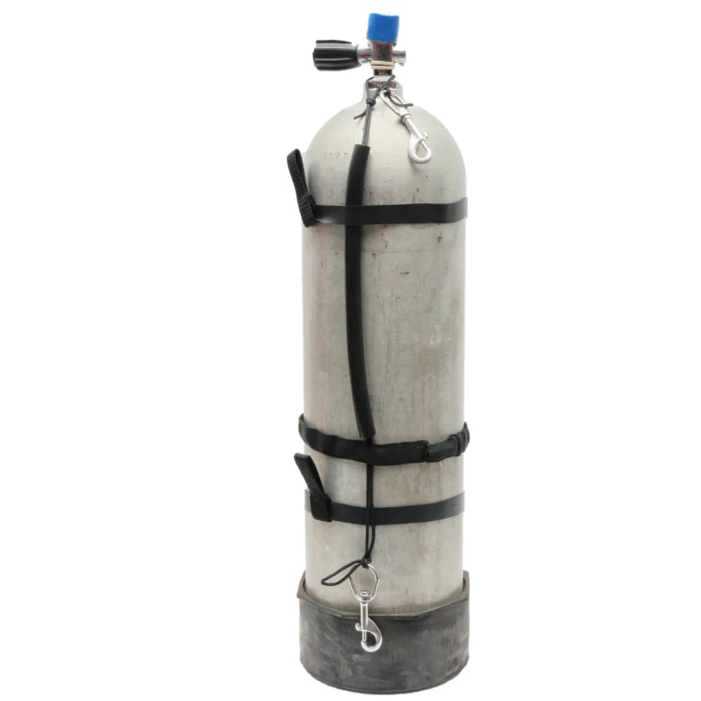 Stainless Steel Scuba Diving Tank Cylinder Stage Bottle Rigging Sidemount Strap For 6L/12L Tank Elastic Decompression Bottle Gas