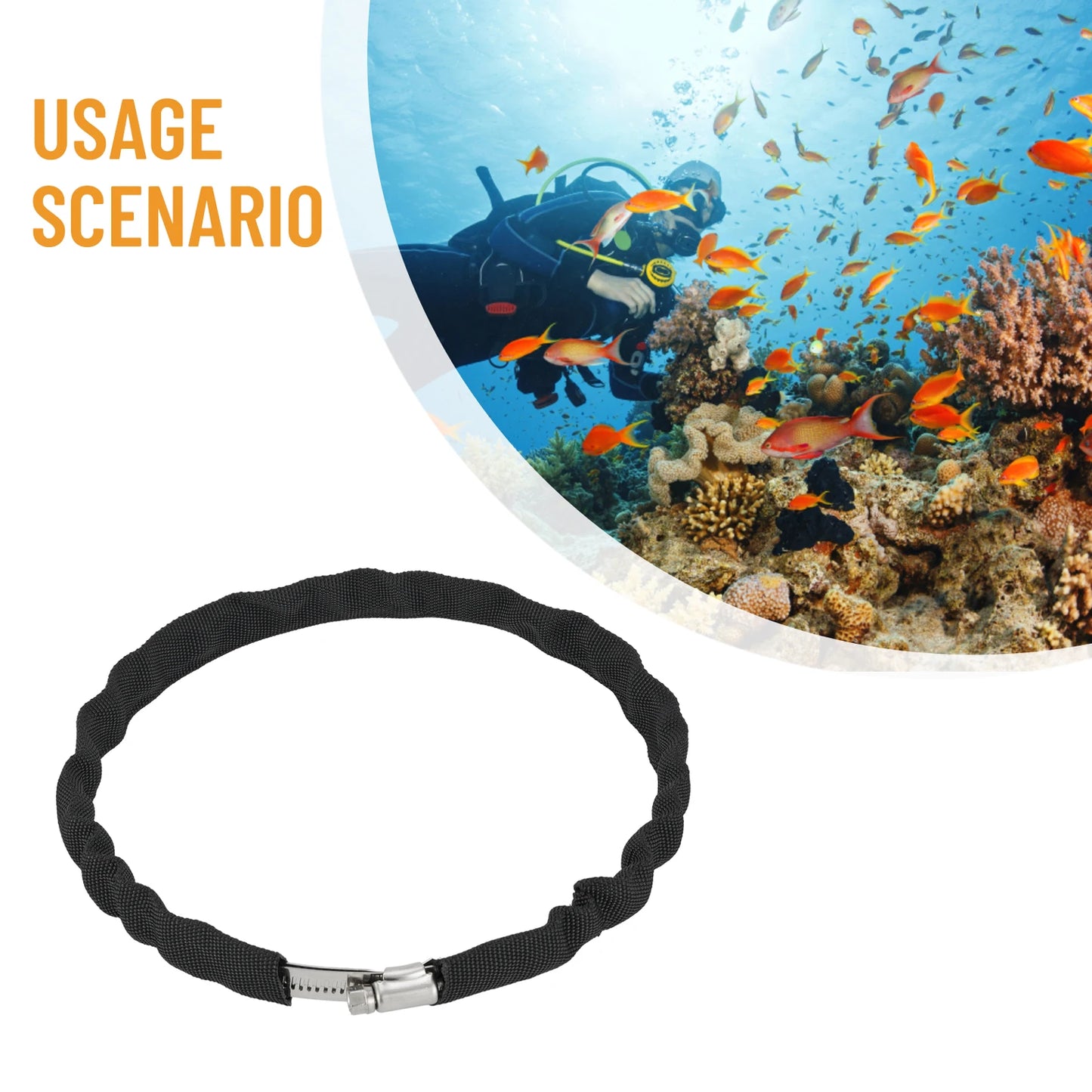 Stainless Steel Scuba Diving Tank Cylinder Stage Bottle Rigging Sidemount Strap For 6L/12L Tank Elastic Decompression Bottle Gas